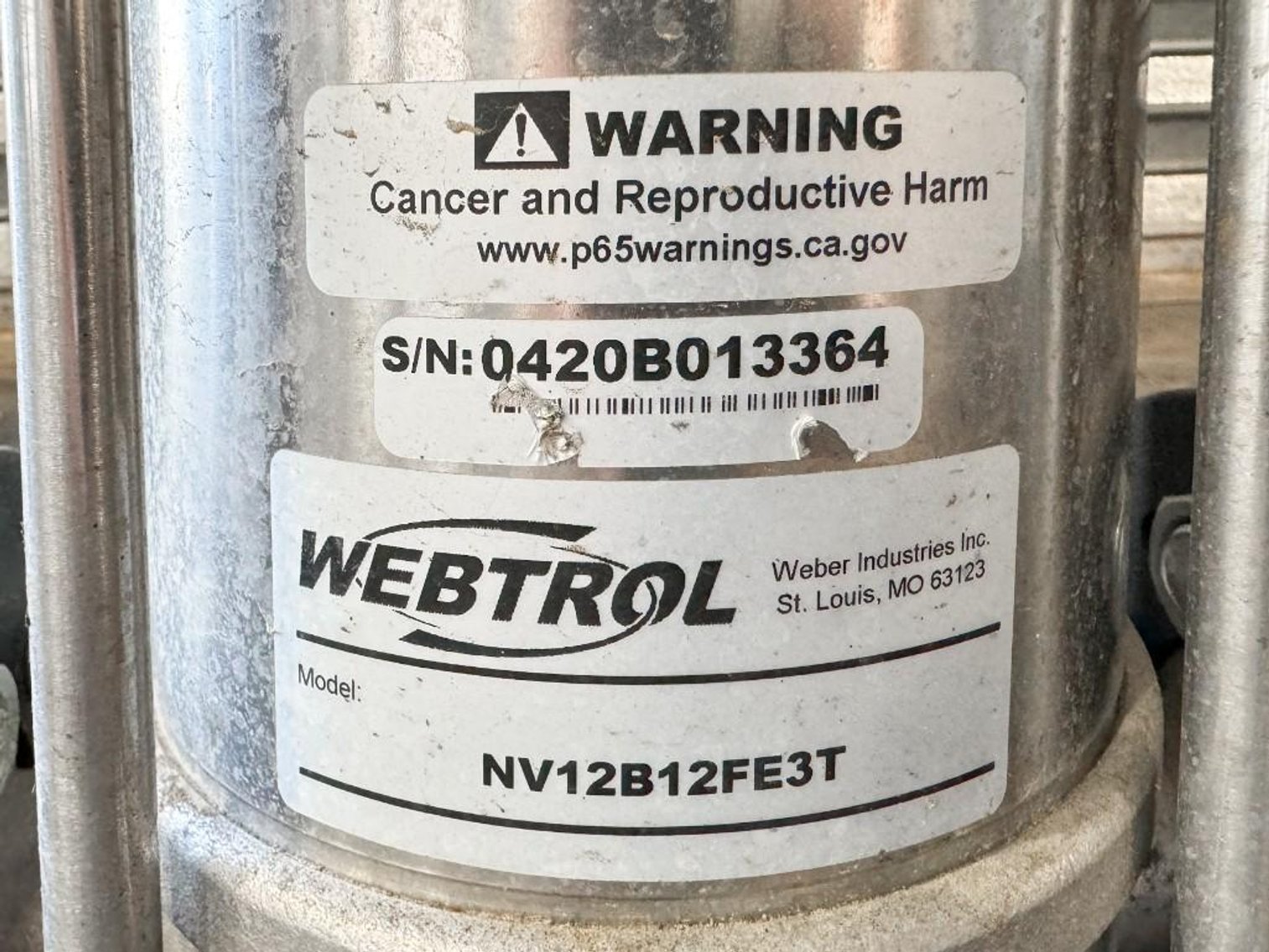 Image for MJK2019 Webtrol NV Series Vertical Multi Stage Pump MDL NV12B12FE3T