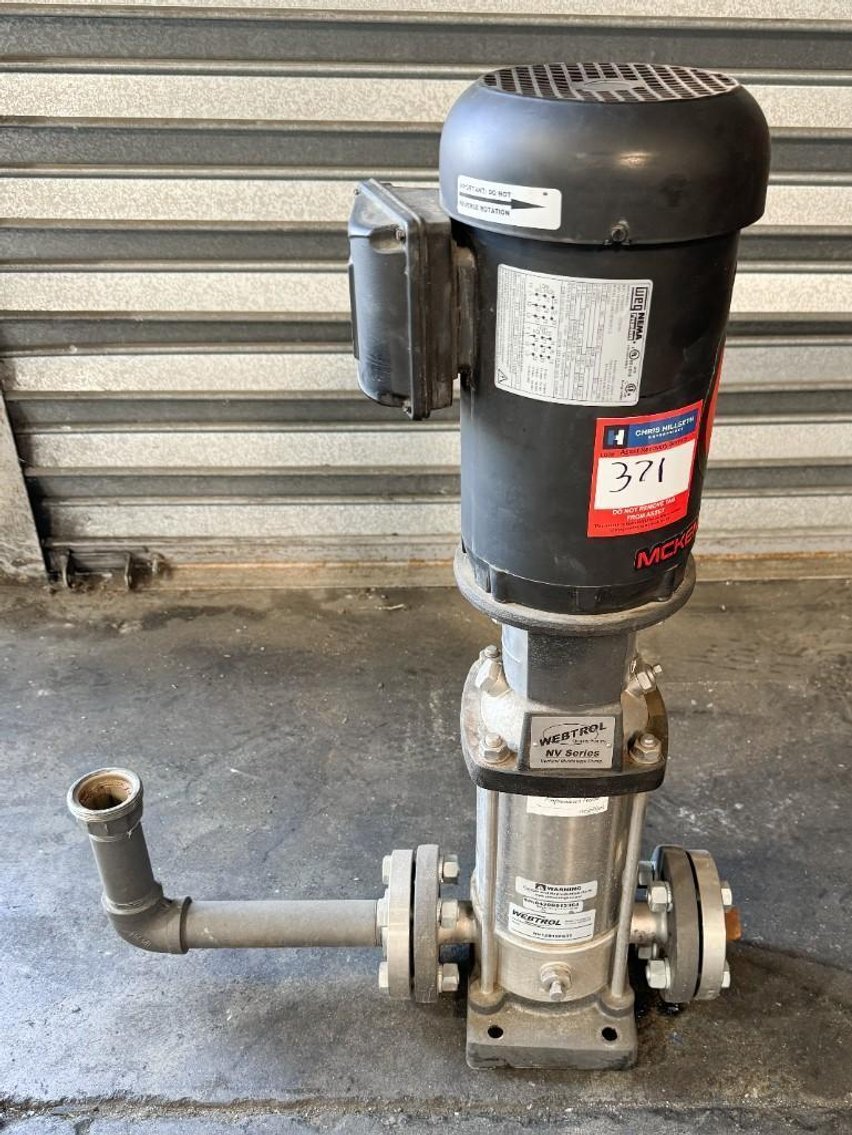 Image for MJK2019 Webtrol NV Series Vertical Multi Stage Pump MDL NV12B12FE3T