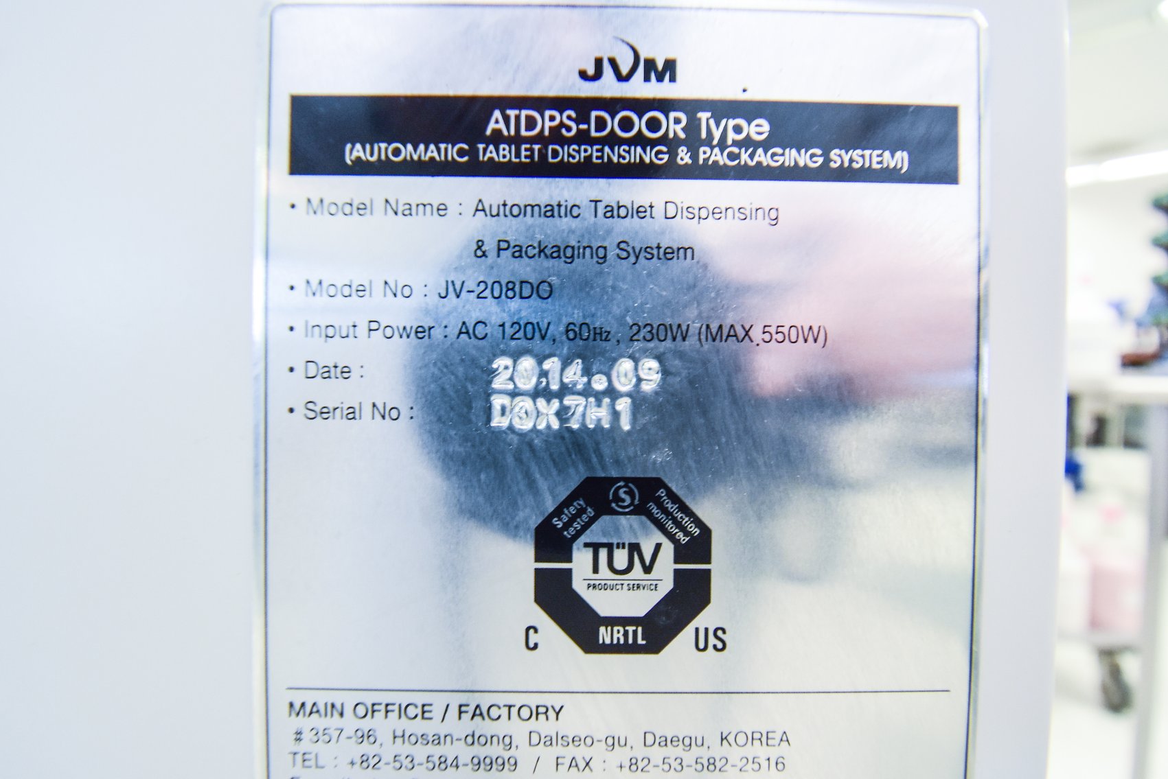 Image for MJK2034 Automatic Tablet Dispensing & Packaging System MDL: JV- 208DO