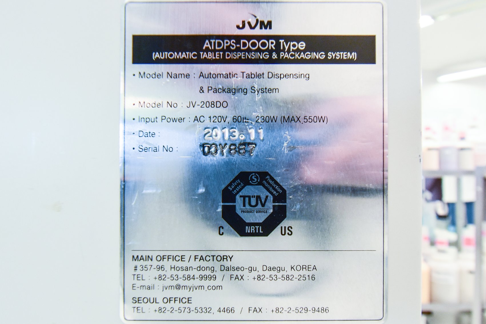 Image for MJK2035 Automatic Tablet Dispensing & Packaging System MDL: JV- 208DO