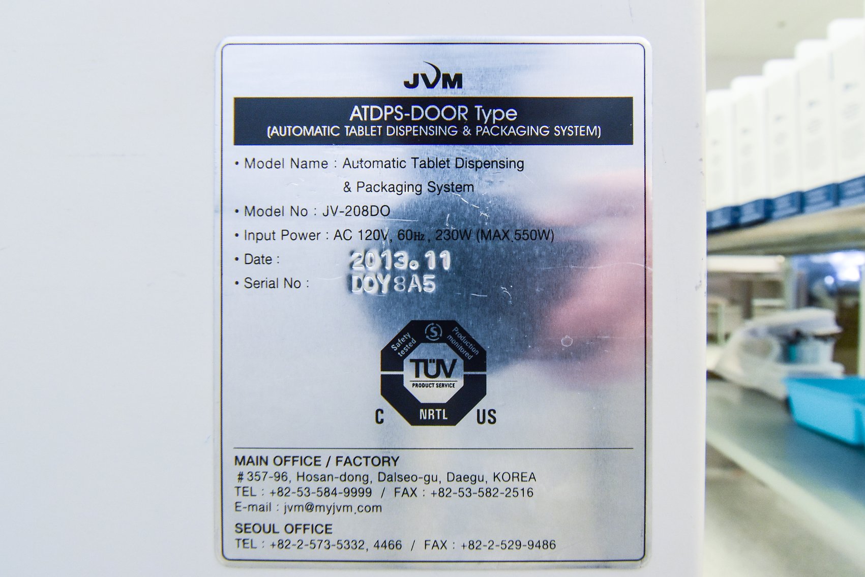 Image for MJK2032 Automatic Tablet Dispensing & Packaging System MDL: JV- 240BX6