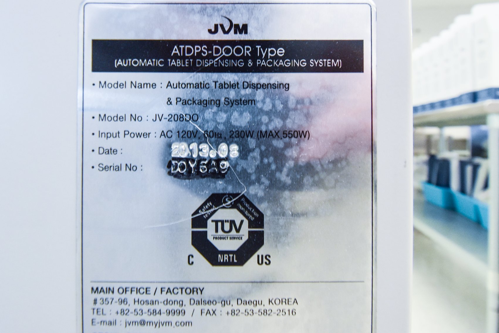 Image for MJK2033 Automatic Tablet Dispensing & Packaging System MDL: JV- 208DO