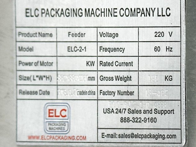 Image for MJK1919 ELC Packaging Feeder MDL ELC-21
