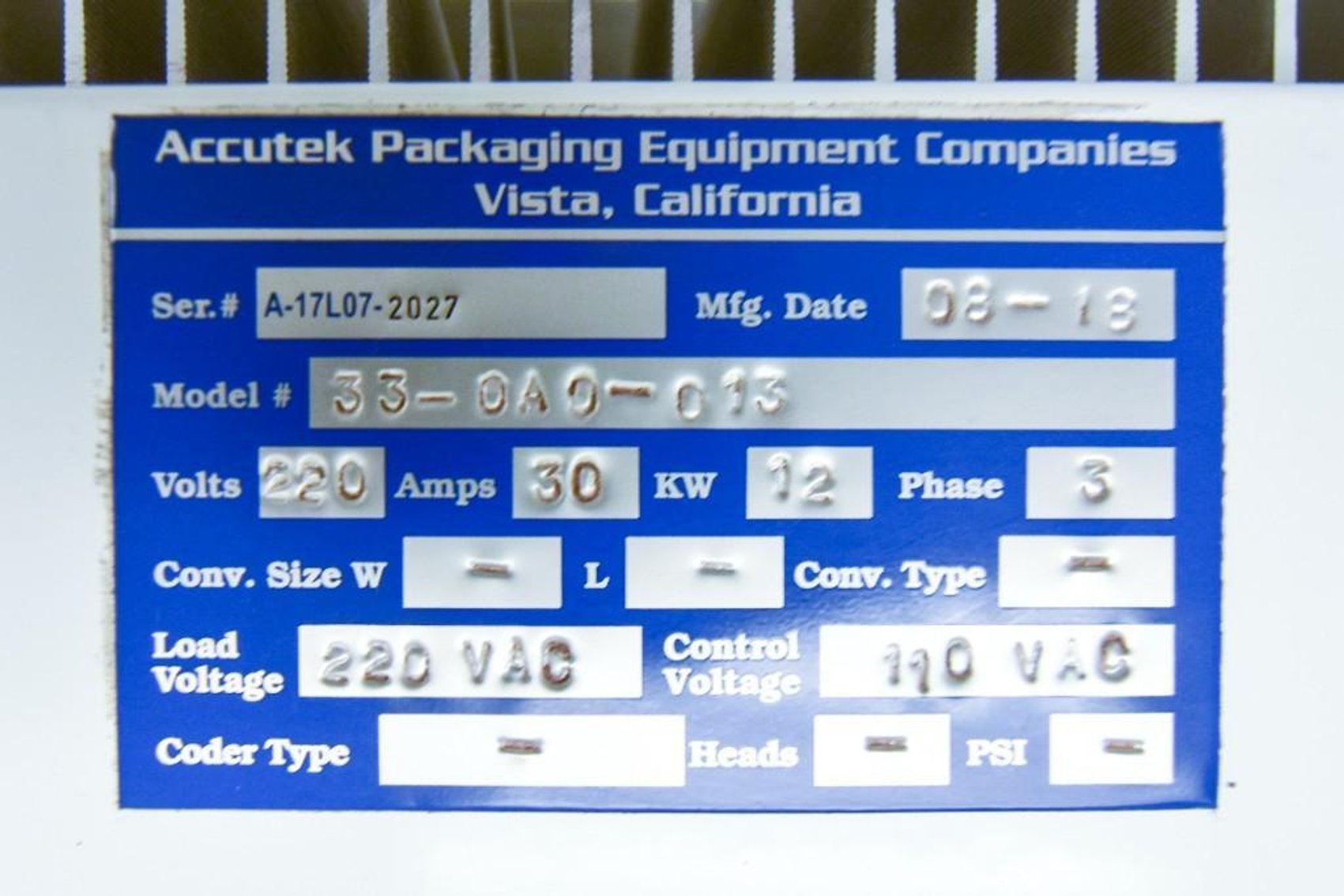 Image for MJK2041 Phase Fire Shrink Tunnel