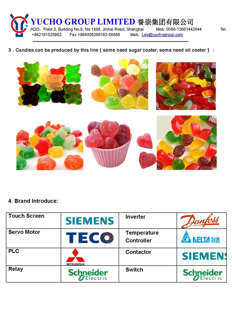 Image for ***SOLD*** MJK2037 YCQ 450 Complete Gummy Line New, Never Installed!