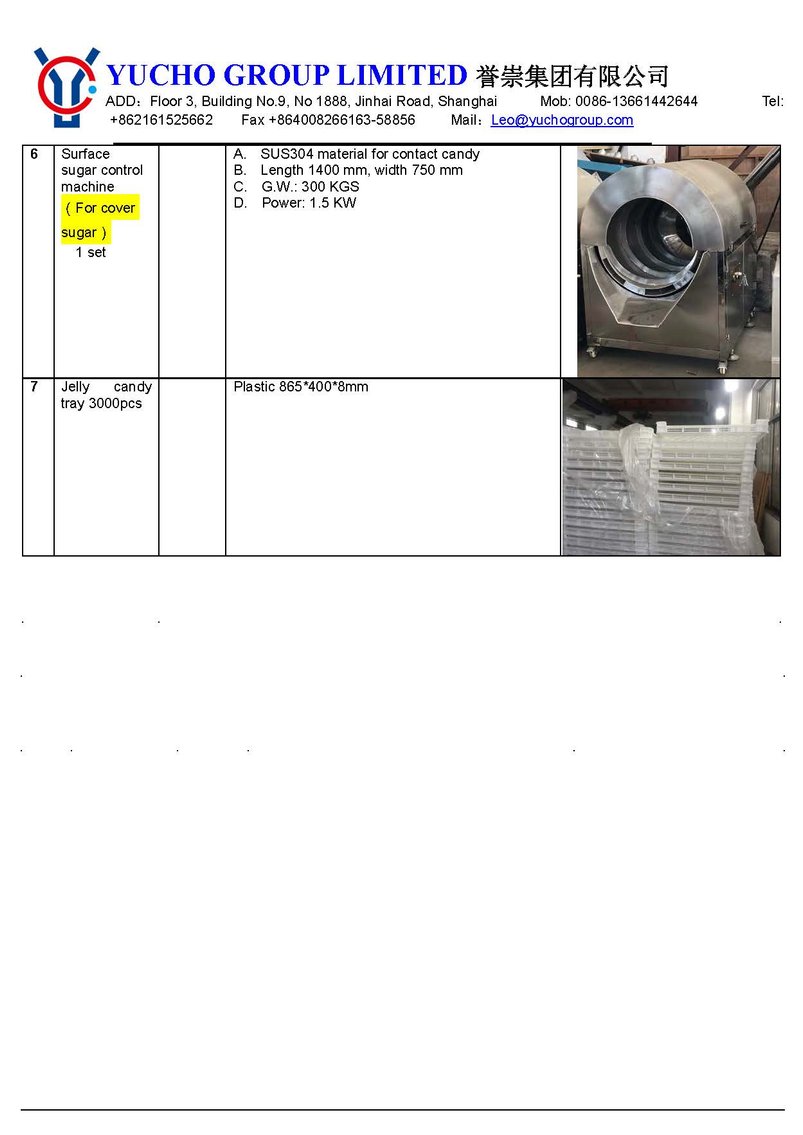 Image for ***SOLD*** MJK2037 YCQ 450 Complete Gummy Line New, Never Installed!