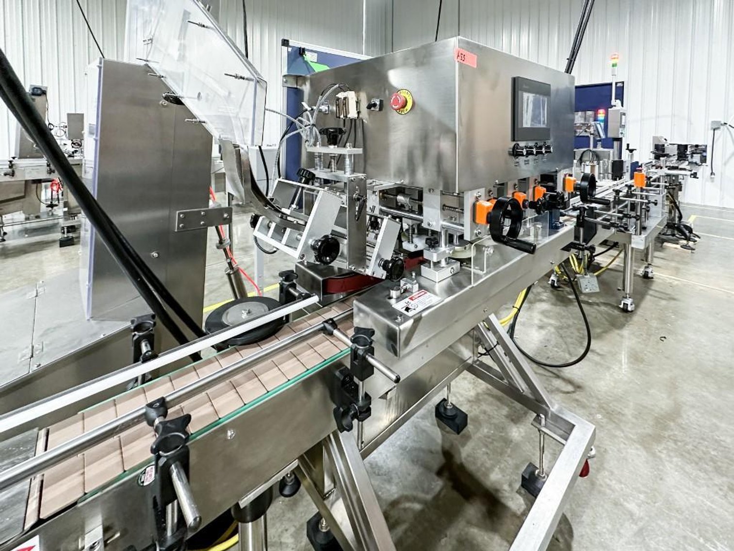 Image for **SOLD** MJK2087 Ningbo Deli 3 Spindle Capper w/ Cap Elevator