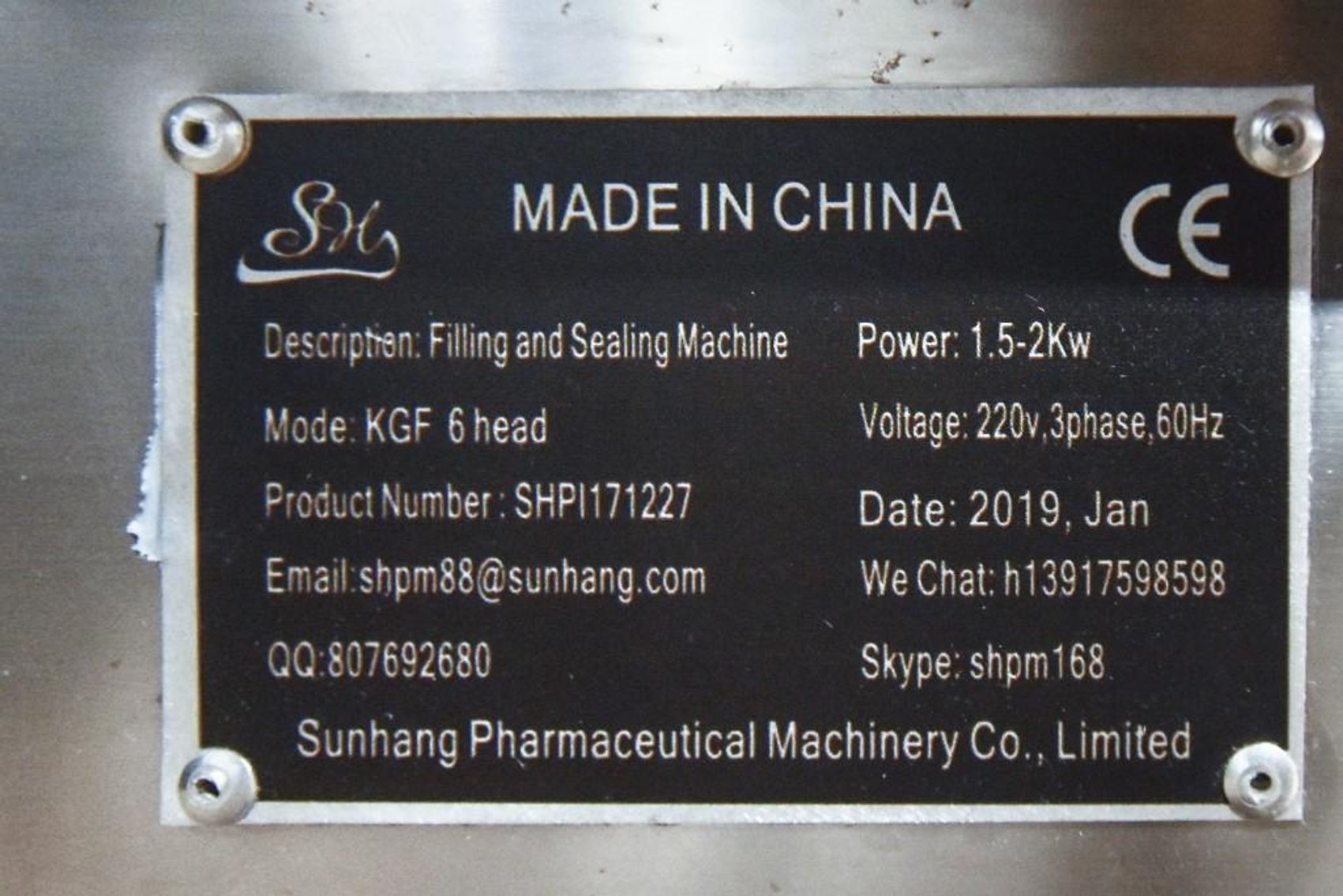 Image for MJK2098 KGF 6 Head Liquid Filler and Seal