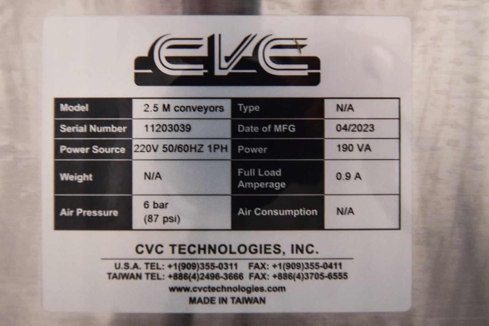 Image for MJK2117 CVC 2.5 Conveyor