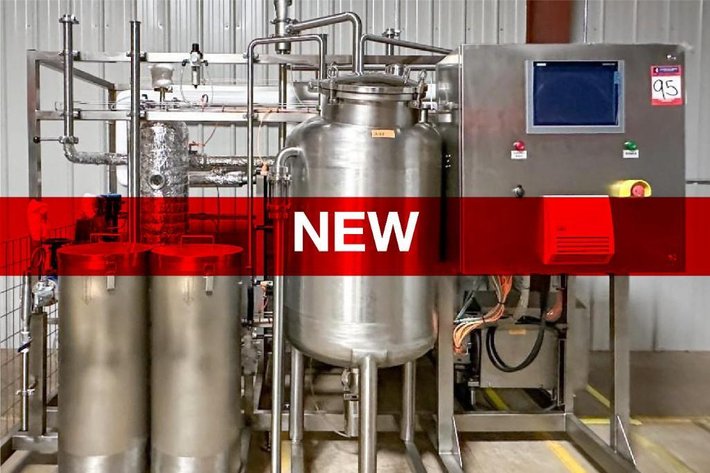 Image for ***SOLD*** MJK2120 NEW IN CRATE - 250 Gal Cedarstone Pasteurizer and G&D 7x7H Stage Chiller