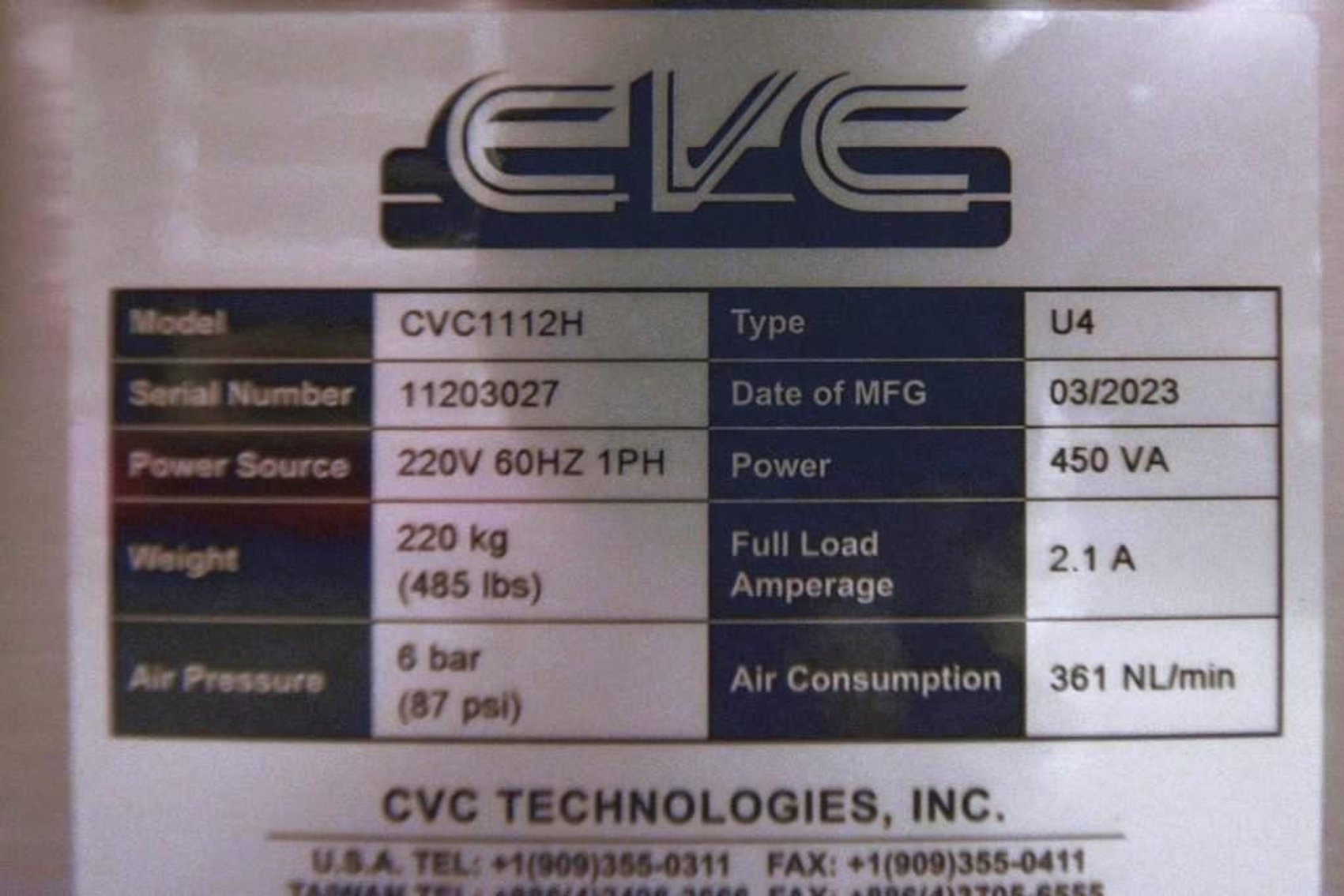 Image for MJK2121 CVC 1112H Desiccant Barrel Inserter