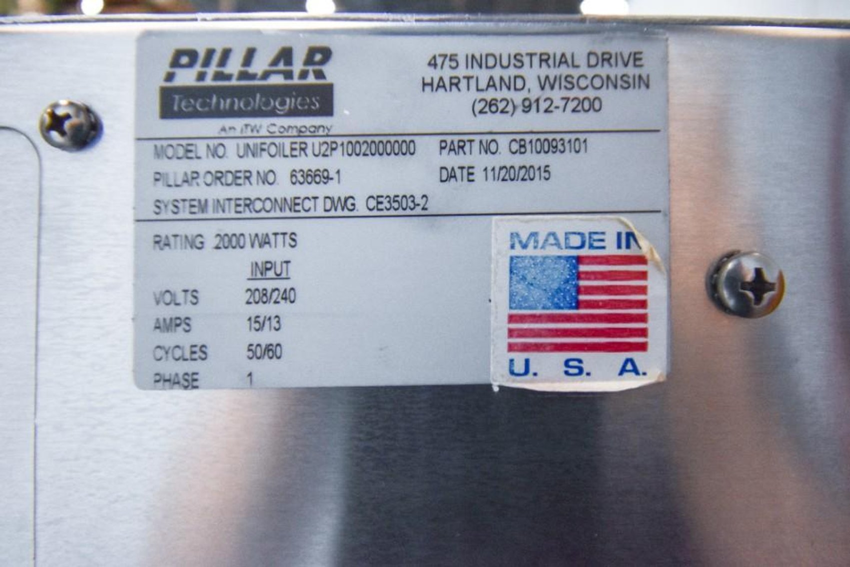 Image for ***SOLD*** MJK2137 Pillar Unifoiler U2P1002000000