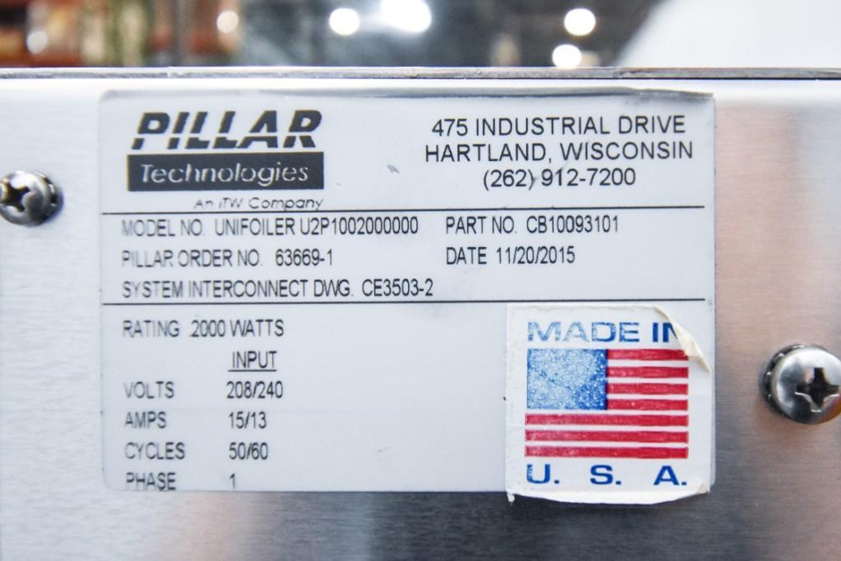 Image for ***SOLD*** MJK2137 Pillar Unifoiler U2P1002000000