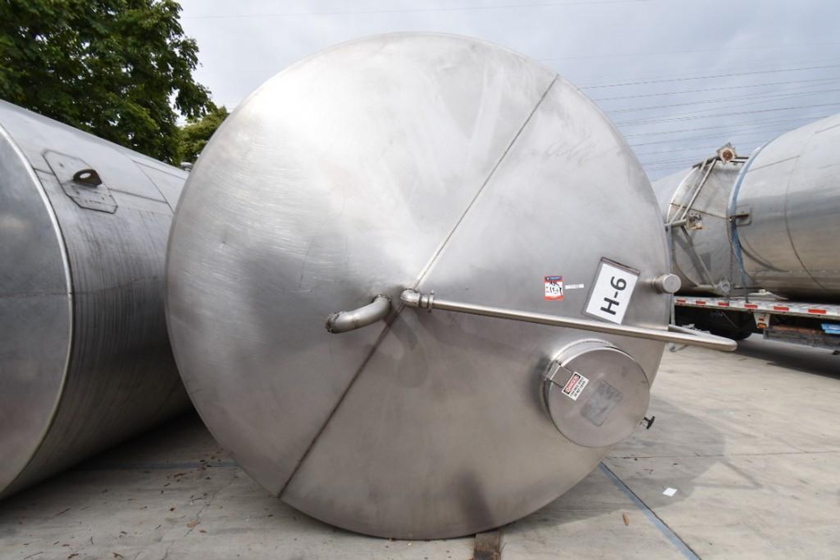 Image for ***SOLD*** MJK2159 H-6 Liquid Holding Tank,Tank, 6,500 Gallon, Stainless Steel, Dish Bottom, Legs