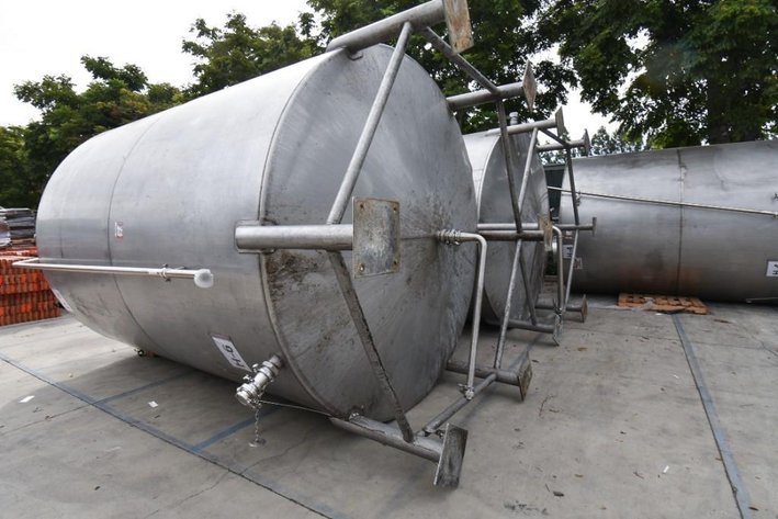 Image for ***SOLD*** MJK2159 H-6 Liquid Holding Tank,Tank, 6,500 Gallon, Stainless Steel, Dish Bottom, Legs