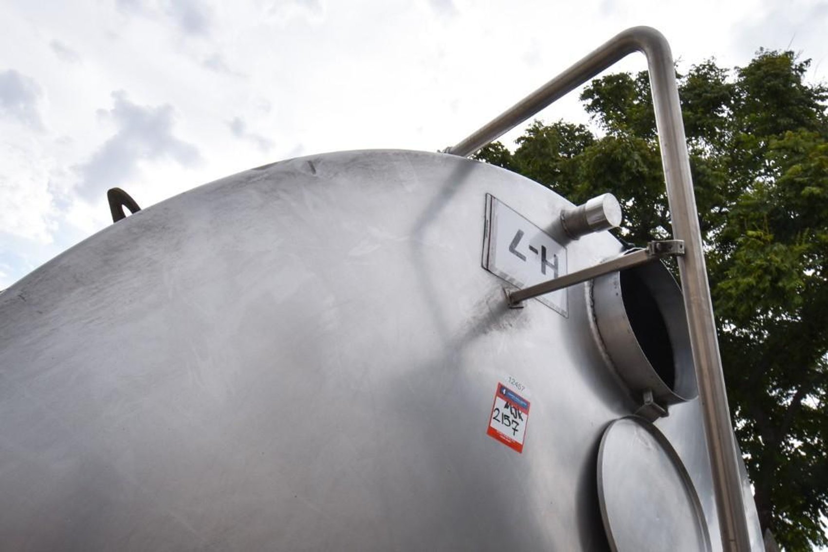 Image for ***SOLD*** MJK2157 Liquid Holding tank, Tank, 6,500 Gallon, Stainless Steel, Dish Bottom, Legs,