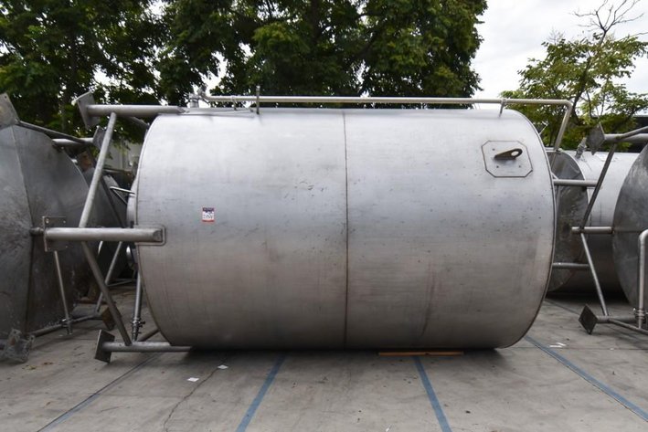 Image for ***SOLD*** MJK2157 Liquid Holding tank, Tank, 6,500 Gallon, Stainless Steel, Dish Bottom, Legs,