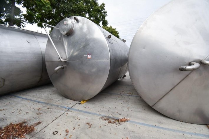 Image for MJK2160 Liquid Holding Tank, Tank, 6,500 Gallon, Stainless Steel, Dish Bottom, Legs,