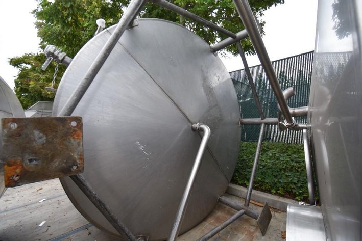 Image for ***SOLD*** MJK2161 H-3 Liquid Holding Tank, Tank, 6,500 Gallon, Stainless Steel, Dish Bottom, Legs,