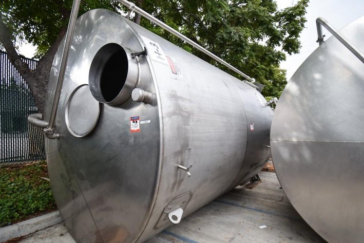 Image for ***SOLD*** MJK2161 H-3 Liquid Holding Tank, Tank, 6,500 Gallon, Stainless Steel, Dish Bottom, Legs,