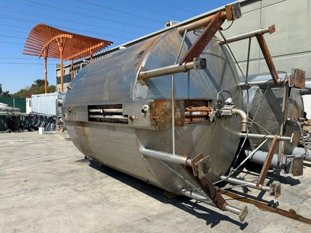 Image for ***SOLD*** MJK2162 JK-5 Conical Bottom Liquid Holding tank, Tank, 6,000 Gallon, 316 Stainless, Jacket, Dbl Agitation, #