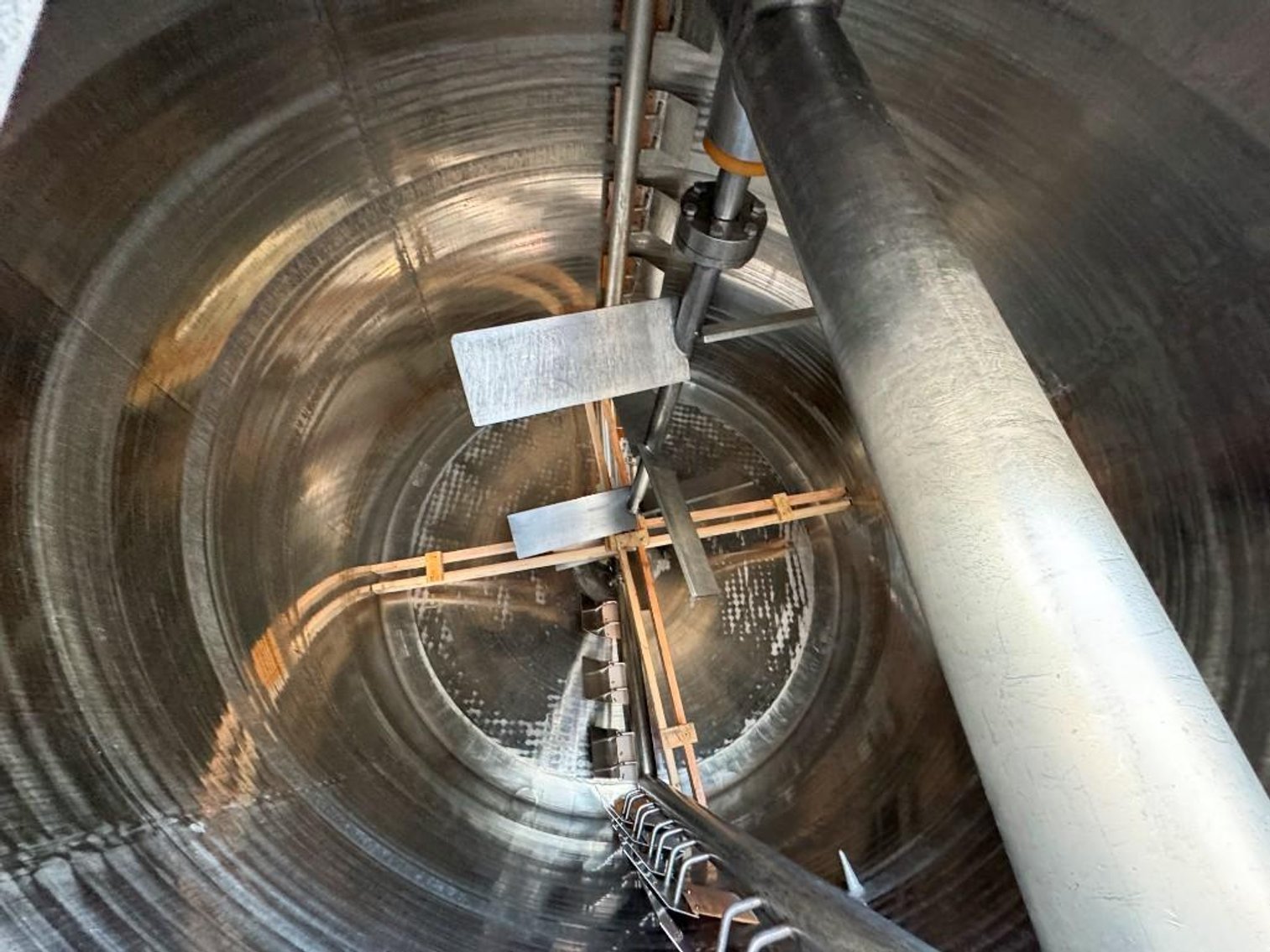 Image for ***SOLD*** MJK2162 JK-5 Conical Bottom Liquid Holding tank, Tank, 6,000 Gallon, 316 Stainless, Jacket, Dbl Agitation, #