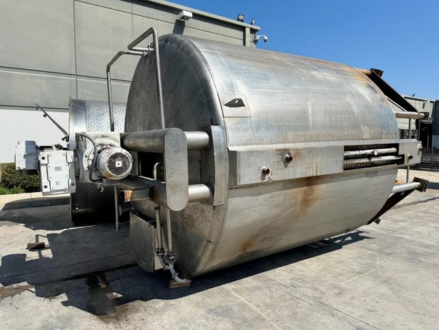 Image for ***SOLD*** MJK2162 JK-5 Conical Bottom Liquid Holding tank, Tank, 6,000 Gallon, 316 Stainless, Jacket, Dbl Agitation, #