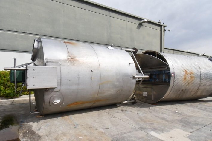 Image for ***SOLD*** MJK2168 M-1 Single Wall Mixing tank, Tank, 6,000 Gallon, Stainless Steel, Agitated, Dish Btm, Legs