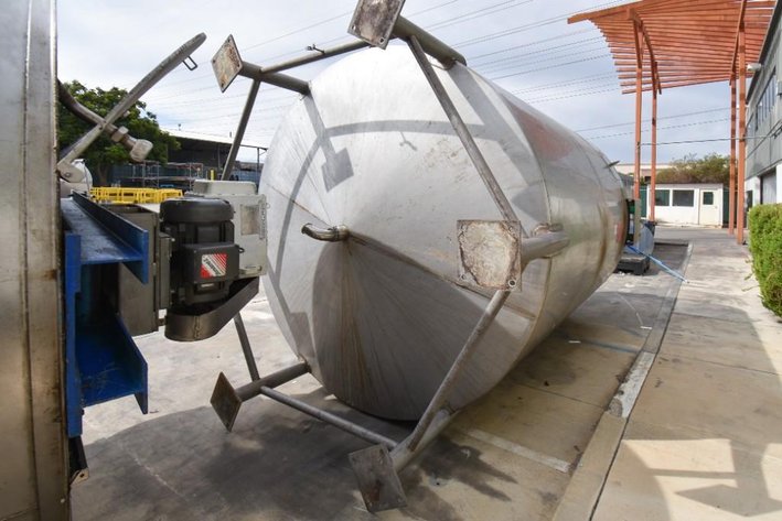 Image for ***SOLD*** MJK2168 M-1 Single Wall Mixing tank, Tank, 6,000 Gallon, Stainless Steel, Agitated, Dish Btm, Legs