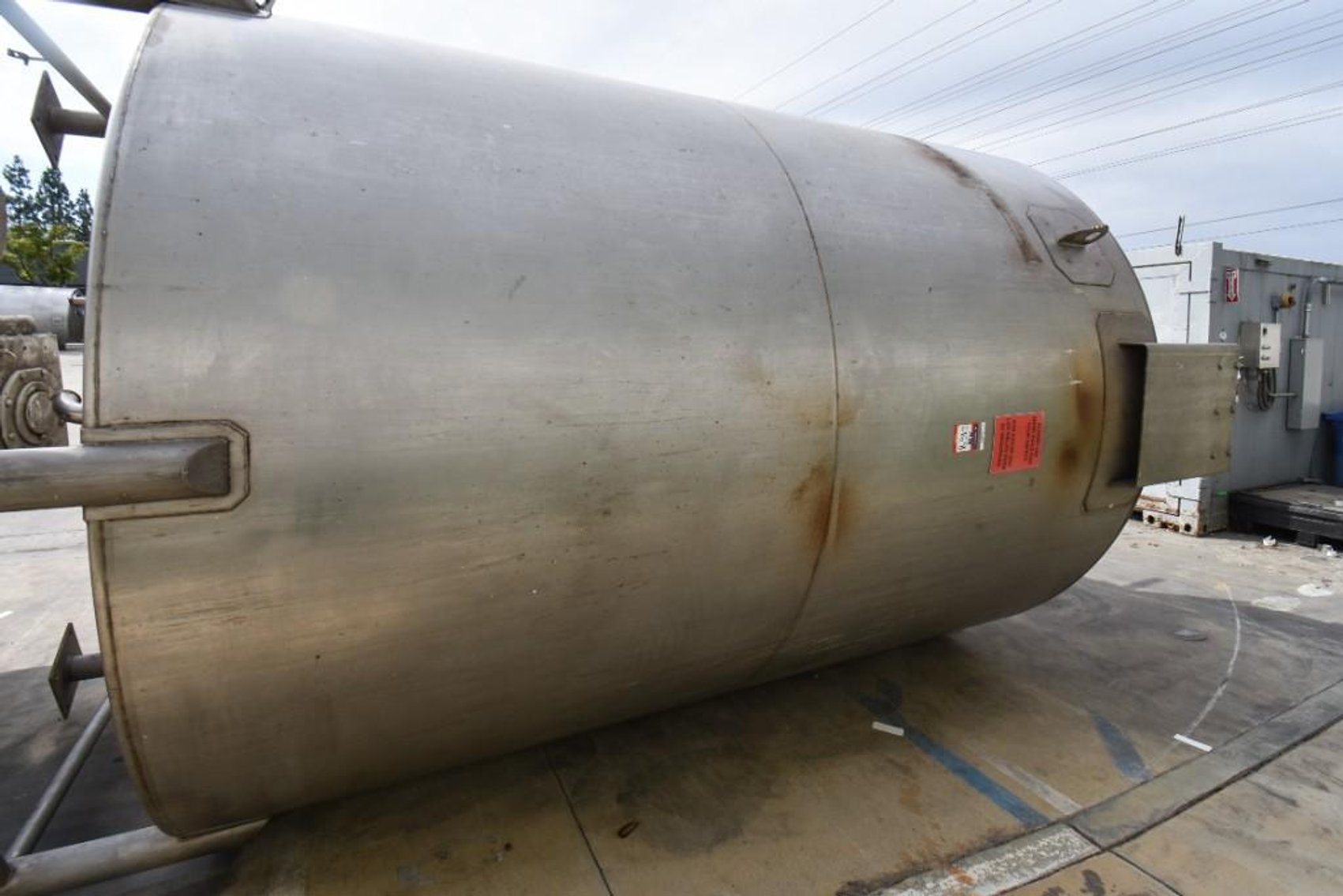 Image for ***SOLD*** MJK2168 M-1 Single Wall Mixing tank, Tank, 6,000 Gallon, Stainless Steel, Agitated, Dish Btm, Legs