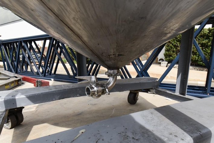 Image for MJK2169 T-4 Holding Tank on Casters, Tank, 750 Gallon, Stainless Steel, Cone Bottom, 4' x 8'