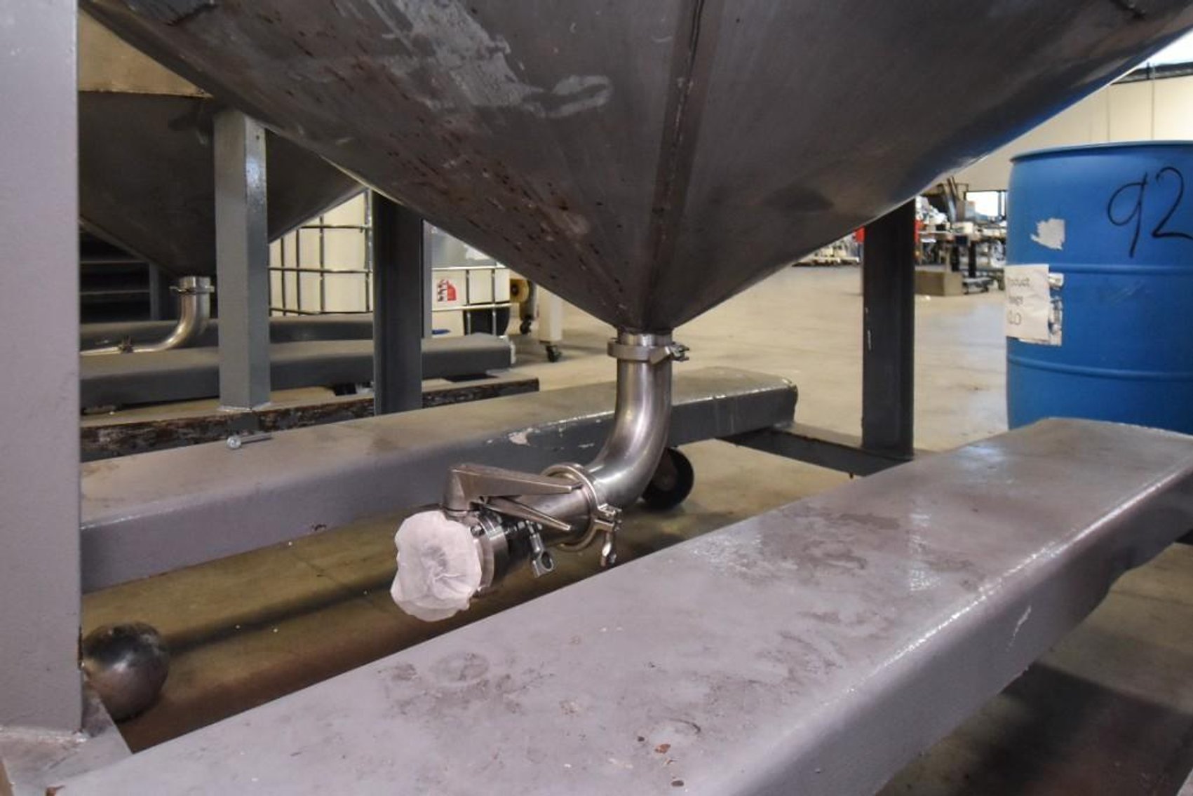 Image for ***SOLD*** MJK2183 Stainless Steel Cone Bottom Tank, approximately 750 Gallon