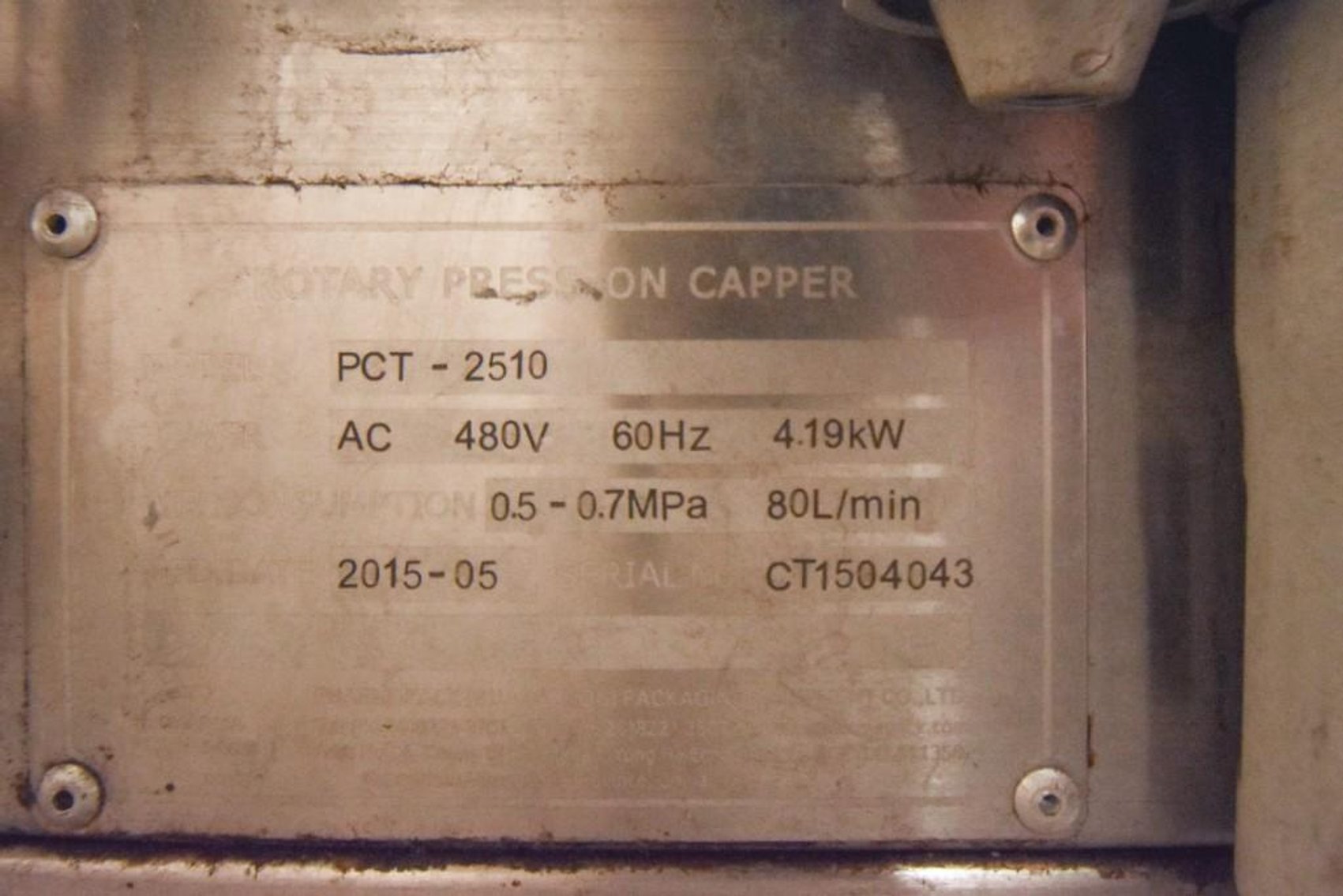 Image for ***SOLD*** MJK2192 Pharma Pack Rotary Press-On Capper PCT-2510