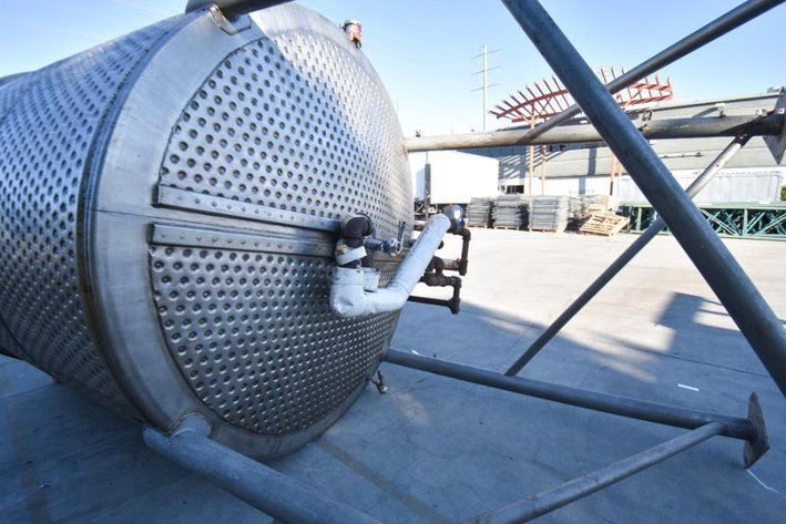 Image for MJK2214 ***SOLD*** Stainless Steel Agitated Dimple Jacketed Mix Tank, Approximately 3,000 Gallon