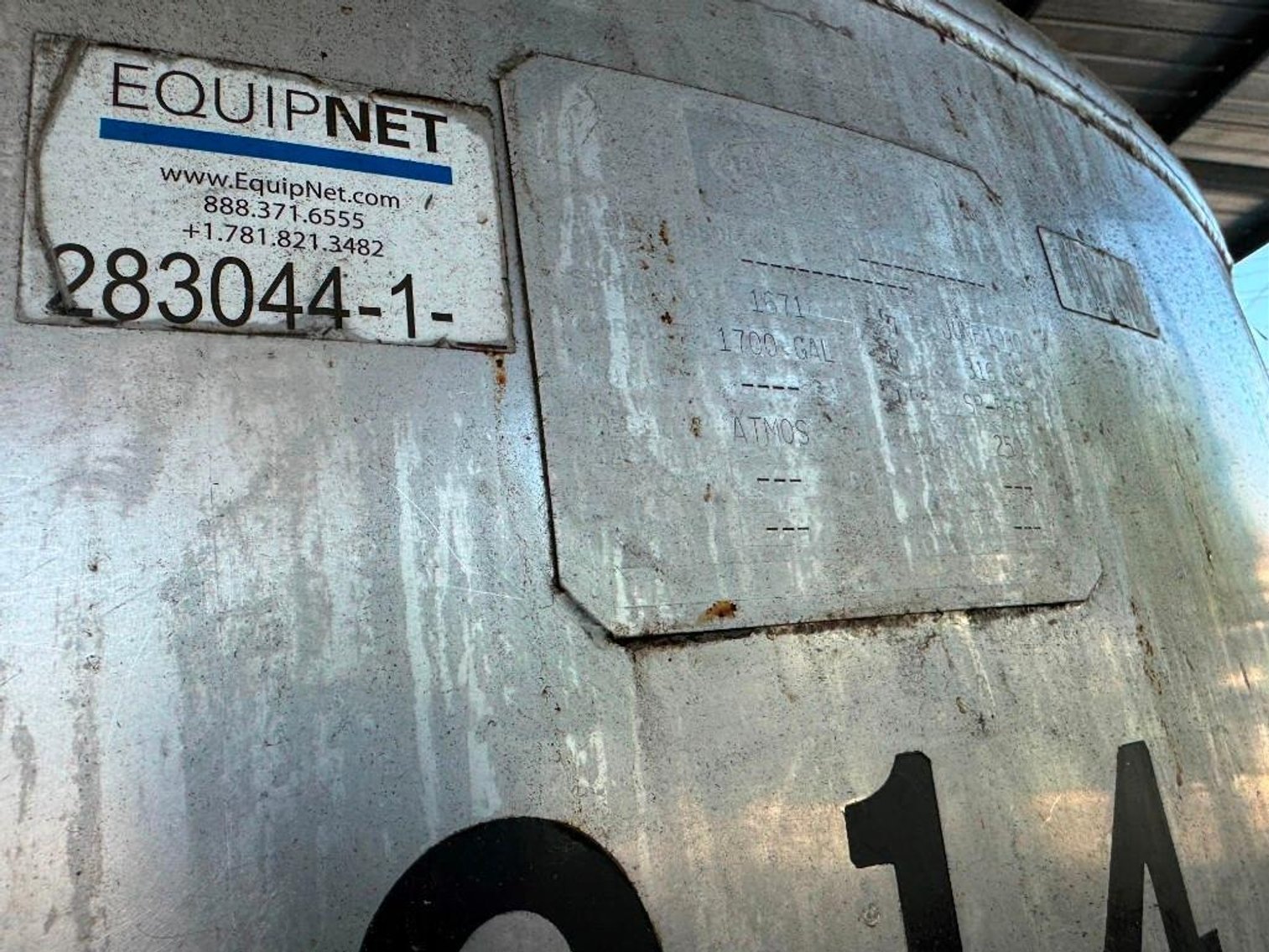 Image for ***SOLD*** MJK2278 Walker 1,700 Gallon Single Walled Agitation Tank