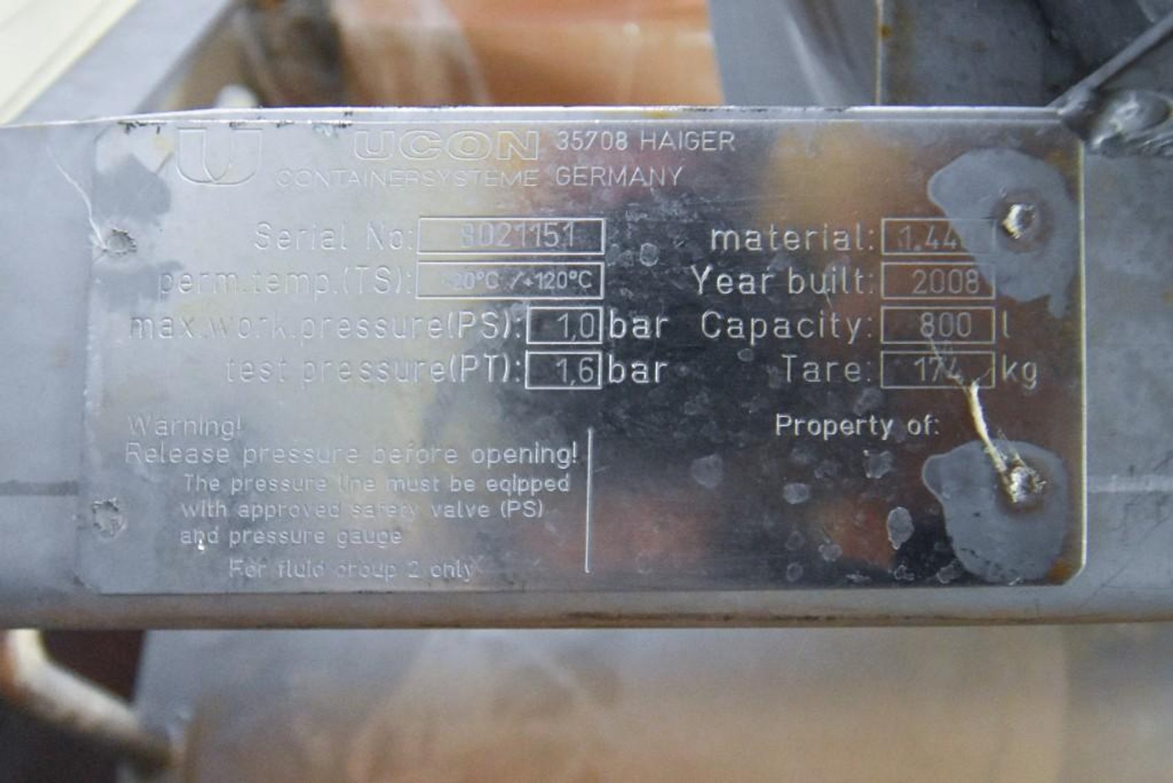 Image for ***SOLD*** MJK2063 Softgel Tank on Casters