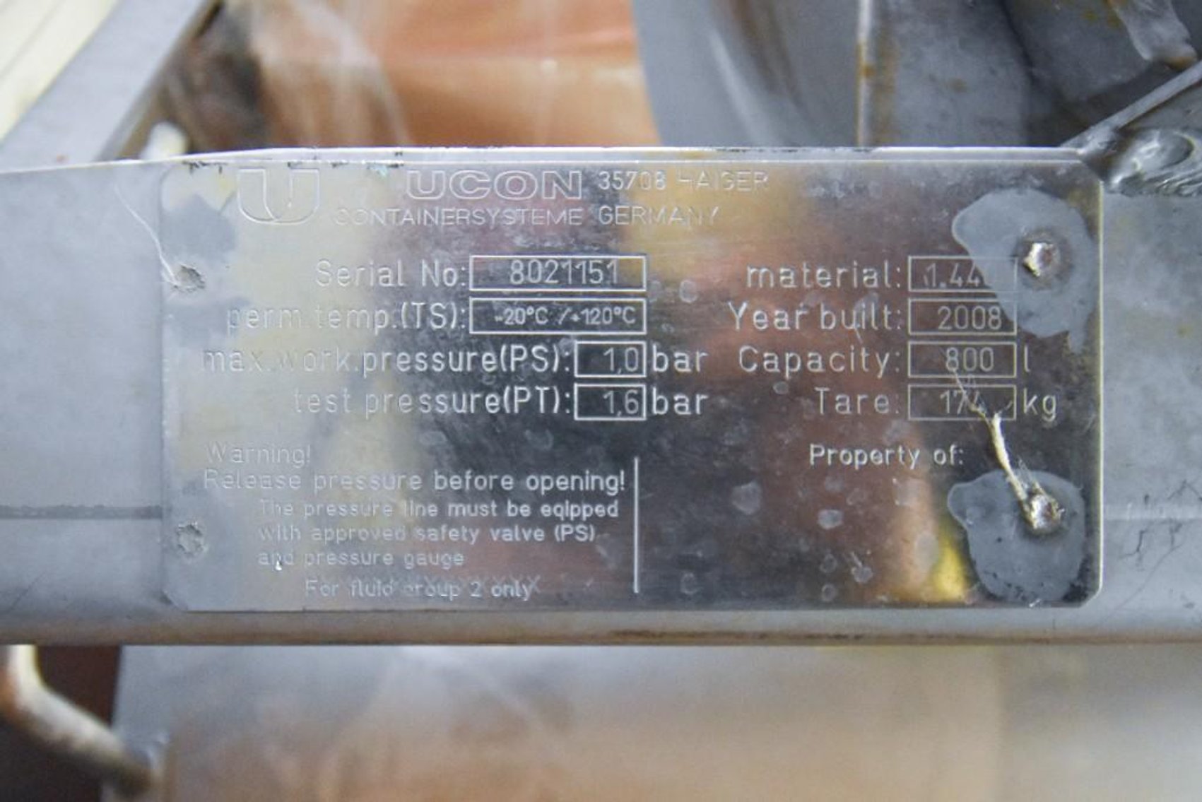 Image for ***SOLD*** MJK2063 Softgel Tank on Casters