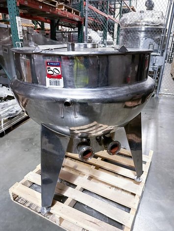 Image for MJK1894 1- 50 Gallon 2/3 Jacketed kettle 36” W x 22” D w/ full sweep blade