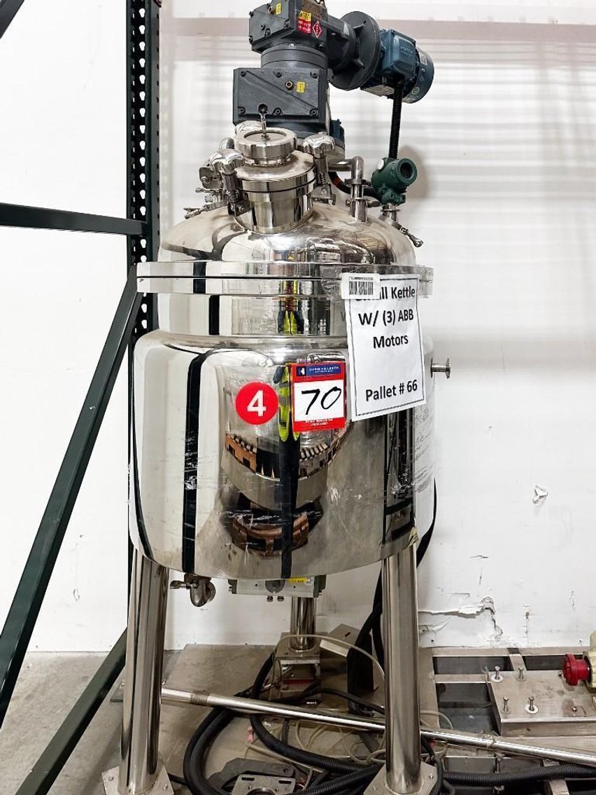 Image for MJK1897 NEW - 40 Gallon 2/ 3 Jacketed Dual Motion Mixing Kettle w/ ABB Drives