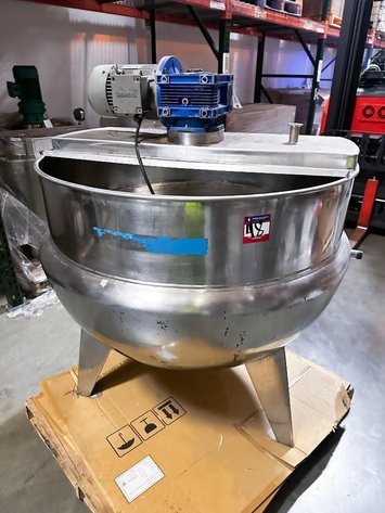 Image for ***SOLD*** MJK1892 150 Gallons 2/3 Jacketed Mixing Kettle Dimensions 42” W x 30” D