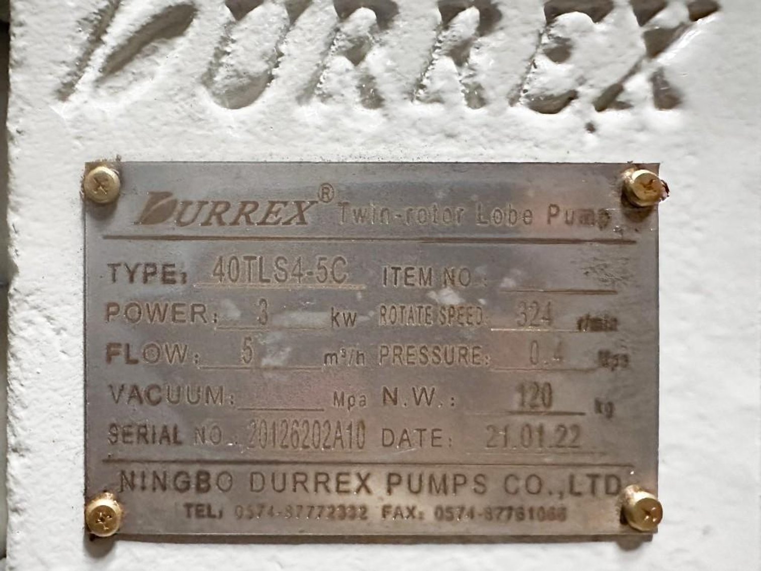 Image for MJK1906 NEW - Durrex Tri-Lobe Positive Displacement Pump System