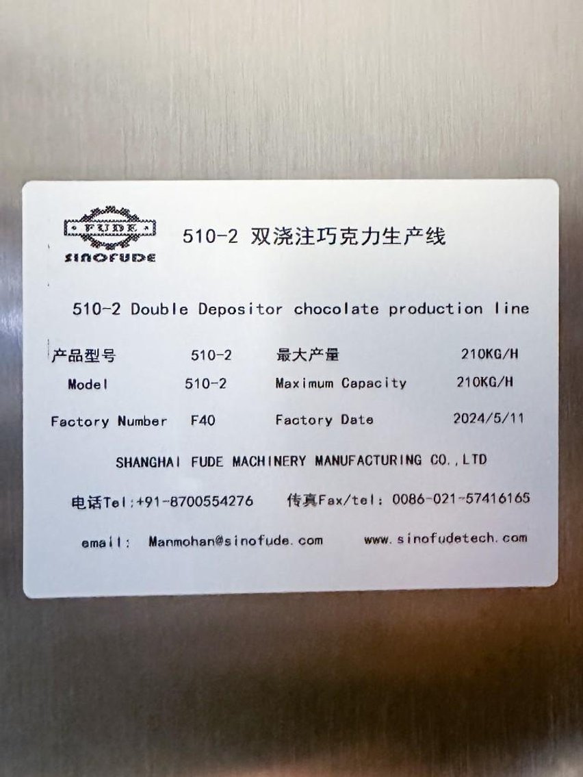 Image for MJK2400 NEW IN CRATE - Complete Sinofude Chocolate Bar Production Line
