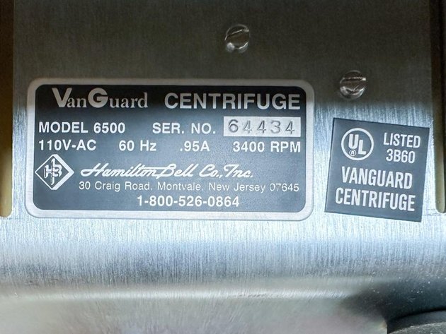 Image for MJK2318 Smithkline Beecham Clinical Laboratories Vanguard V6500 Centrifuge 6500