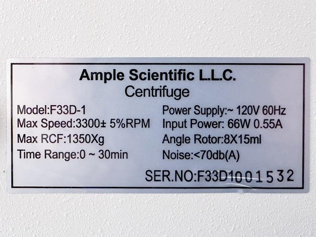 Image for MJK2346 Ample Scientific Champion Centrifuge (F-33D)