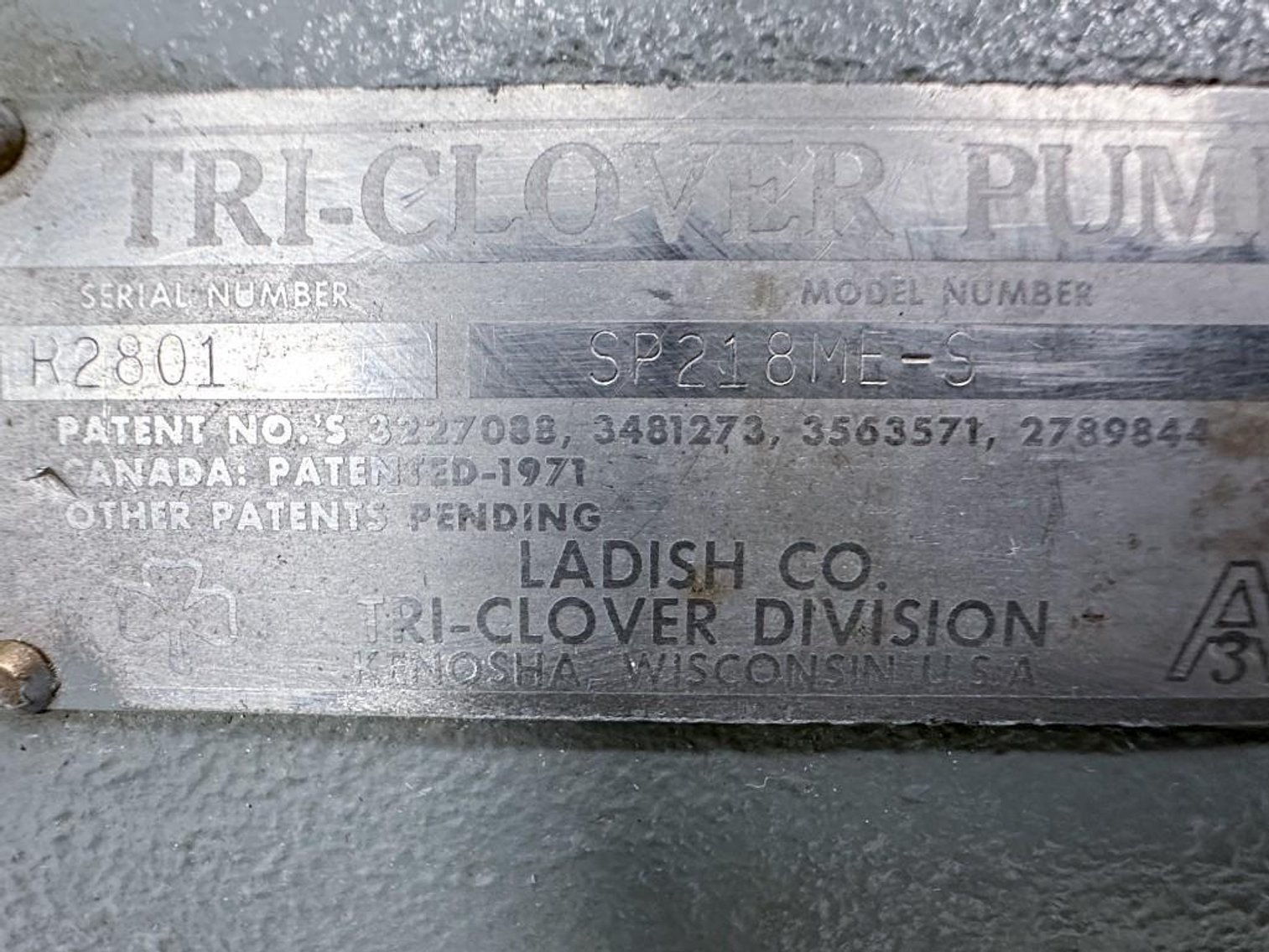 Image for MJK2353 Tri Clover Pump