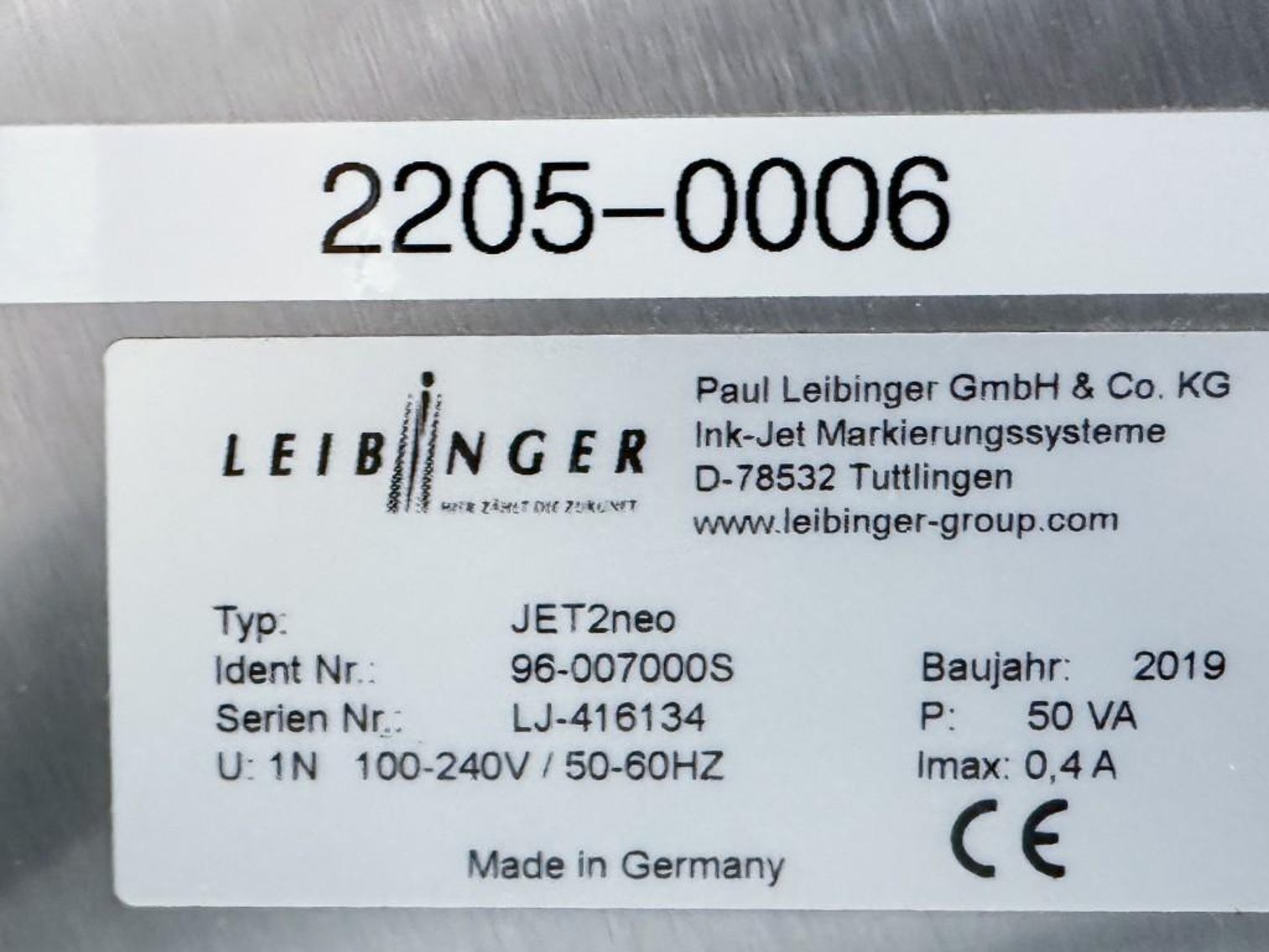 Image for MJK2366 Ink Jet Machine (Yellow Ink)