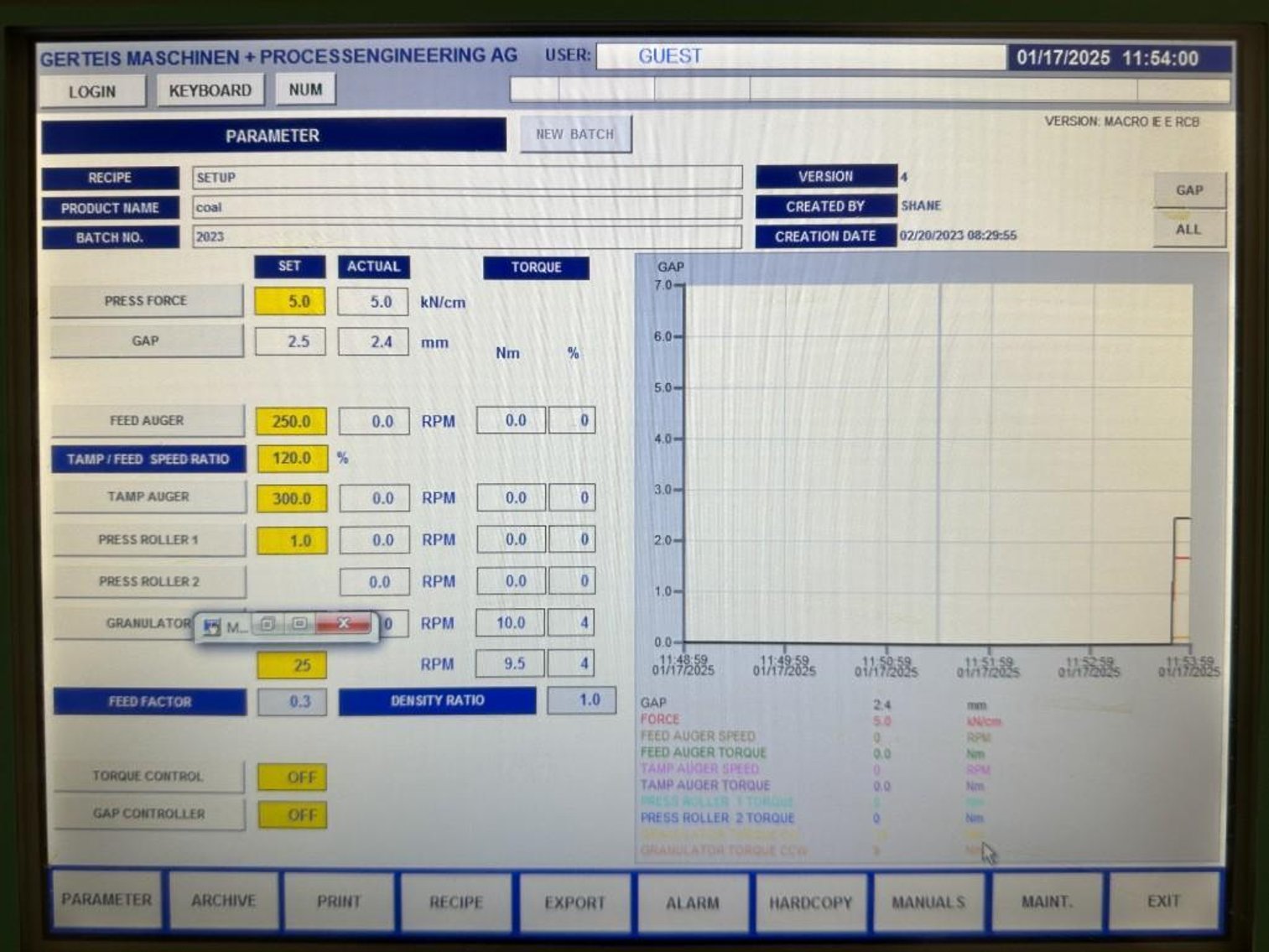 Image for MJK2380 GERTEIS POLYGRAN 250/100/3 Roller Compactor
