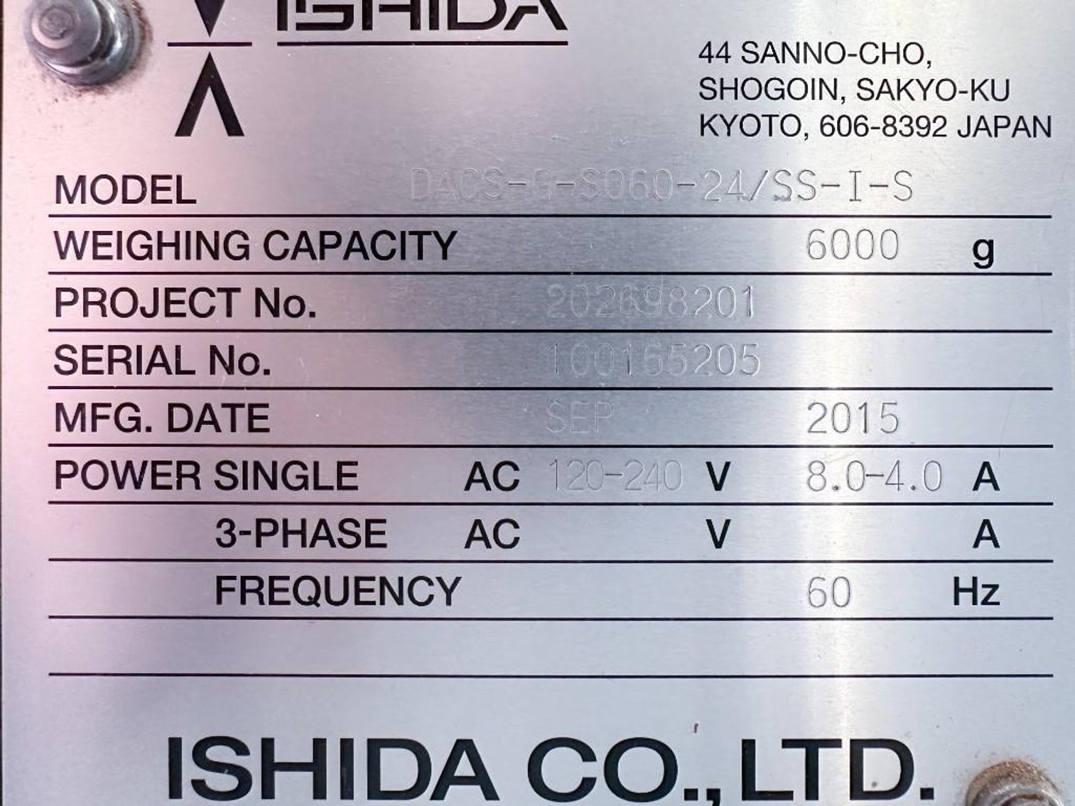 Image for MJK2387 Ishida High Speed Checkweigher