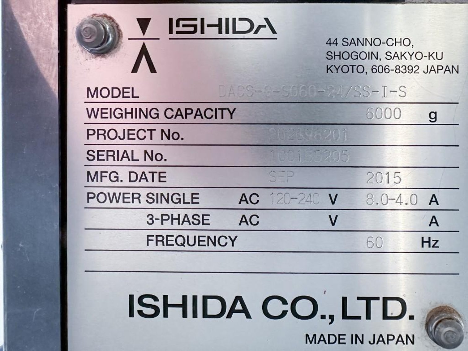 Image for MJK2387 Ishida High Speed Checkweigher