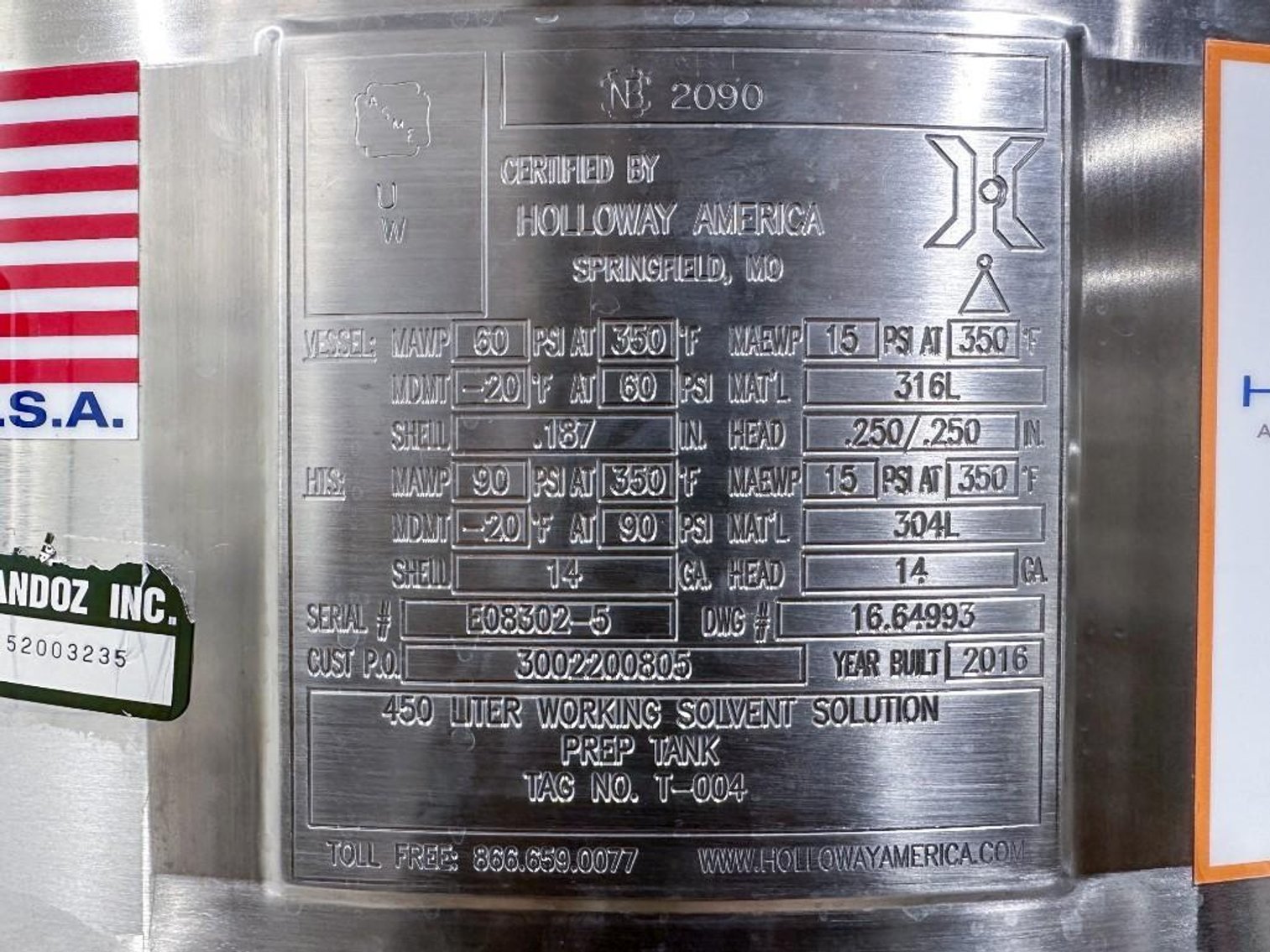 Image for MJK2388 Holloway Jacketed Vessel With Agitation (450L)